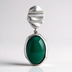 Ciondolo in argento con Onice Verde