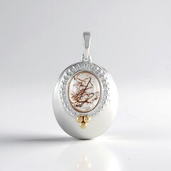 Ciondolo in argento con Quarzo Rutilato Ramato (Granulieren)