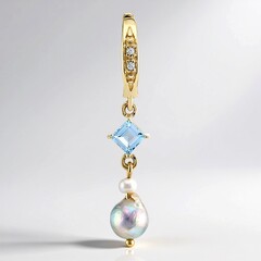 Ciondolo in argento con Perla Akoya platino