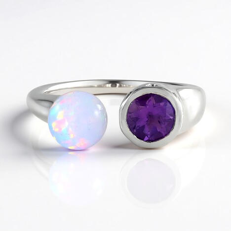 Anello in argento con Opale di Welo (de Melo Essence)