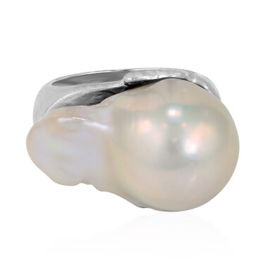 Anello in argento con Perla di Acqua Dolce (TPC)