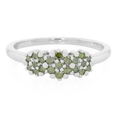 Zilveren ring met Fancy diamanten