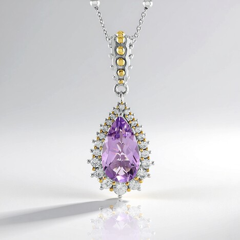 Collana in argento con Quarzo Lavanda (Dallas Prince Designs)