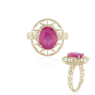 Pinkfarbener Madagaskar-Saphir-Goldring (Ornaments by de Melo)