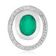 Pendentif en argent et Agate verte (MONOSONO COLLECTION)