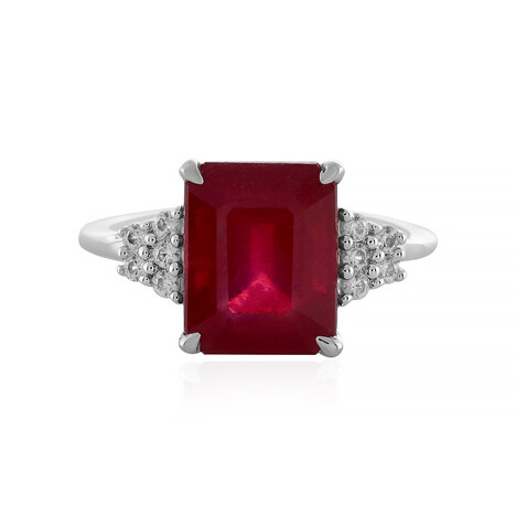 Bague en argent et Rubis de Madagascar