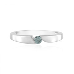 Anello in oro con Diamante blu cielo SI2