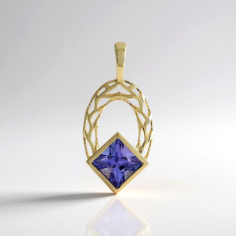 Ciondolo in oro con Tanzanite AAA (Ornaments by de Melo)