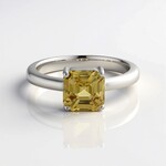 Anello in argento con Zircone Giallo