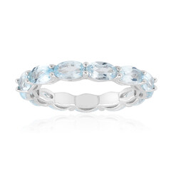 Anello in argento con Topazio Blu Cielo