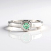 Anello in argento con Smeraldo Etiope