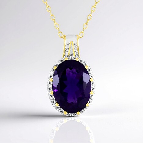 Collana in argento con Ametista (Gems en Vogue)