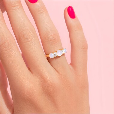 Bague en argent et Opale Welo