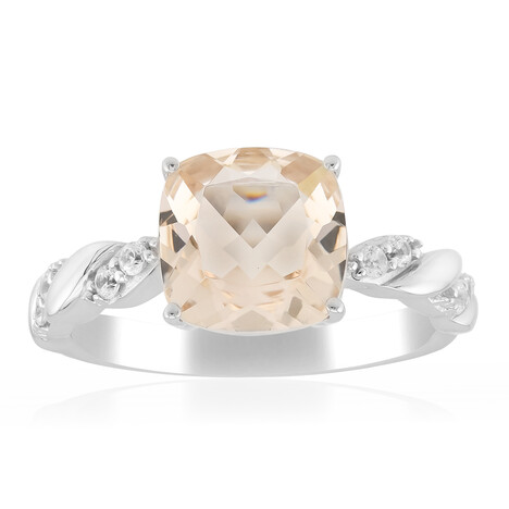 Anillo en plata con Morganita de Marropino