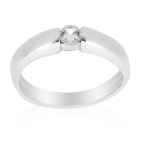 Zilveren ring met een zirkoon