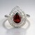Anello in argento con Granato Mozambico
