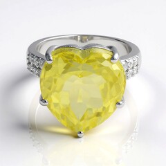 Anello in argento con Quarzo Ouro Verde (Tenner Diniz)
