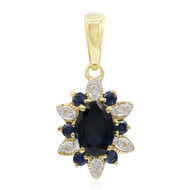 Gouden hanger met een blauwe saffier