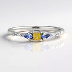 Anello in argento con Zaffiro Ceylon Blu