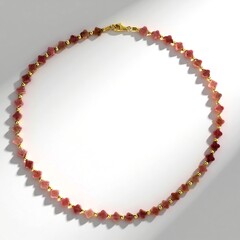 Collana in argento con Rodocrosite