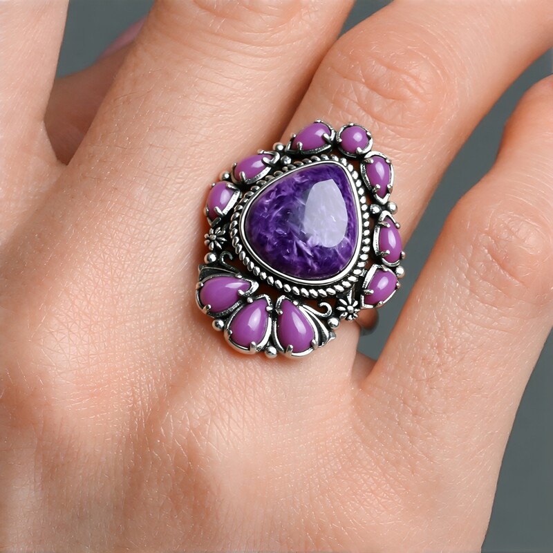 Charoit-Silberring (Desert Chic)