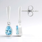 Orecchini in argento con Acquamarina Santa Maria