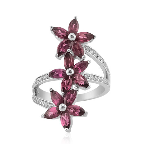 Rhodolith-Silberring