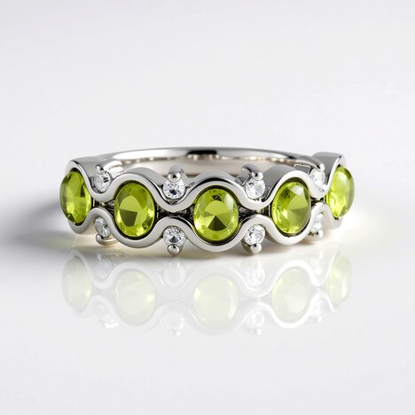 Anello in argento con Vesuvianite