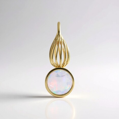 Pendentif en or et Opale Welo (Ornaments by de Melo)