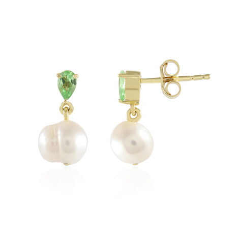 Zilveren oorbellen met Witte zoetwater kweekparels