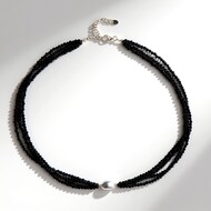 Collar en plata con Turmalina negra