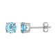 Pendientes en plata con Topacio azul suizo