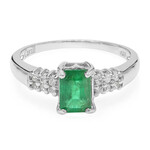 Zilveren ring met een Bahia-smaragd