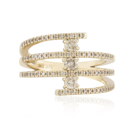I2 Schokoladen-Brillant-Goldring (SUHANA)