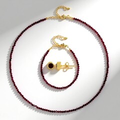 Parure in argento con Granato Mozambico