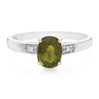 Bague en argent et Tourmaline cuprifère