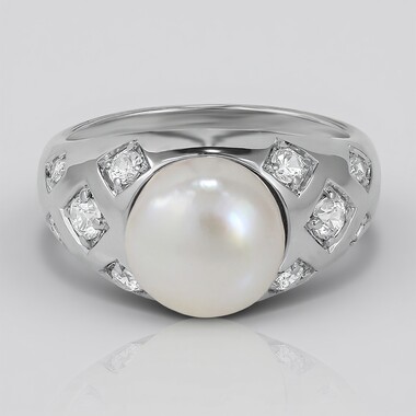 Anillo en plata con Perla Freshwater (TPC)