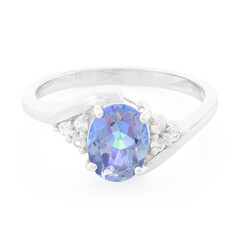 Bague en argent et Topaze bleue Mystique
