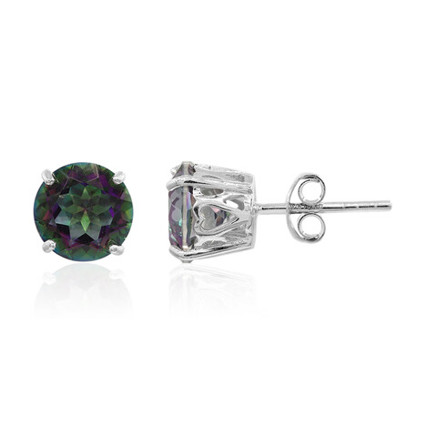 Boucles d'oreilles en argent et Quartz mystique