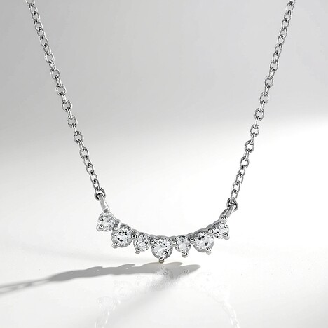 Collana in argento con Topazio Bianco