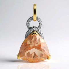 Ciondolo in oro con MORGANITE MARROPINO AAA
