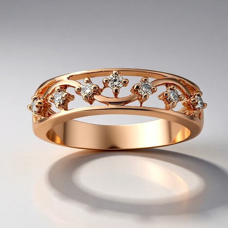 Anello in oro con Diamante Rose de France SI1 di Argyle (Annette)