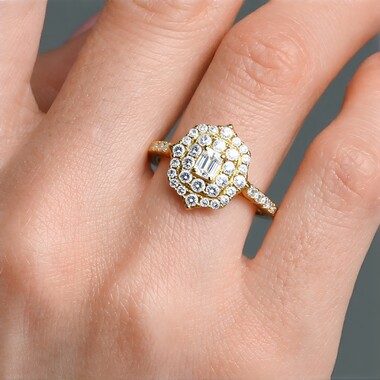 Anello in oro con Diamante SI1 (H) (CIRARI)