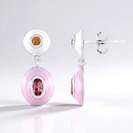 Orecchini in argento con Tormalina Rosa