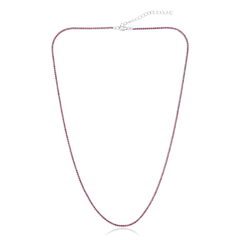 Collar en plata con Rodolita