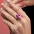 Pinkfarbener Topas-Silberring (Gems en Vogue)
