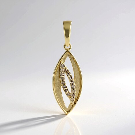Ciondolo in oro con Diamante Champagne I2 (de Melo Gold)
