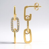 Pendientes en plata con Zircón