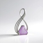 Ciondolo in argento con Ametista Rose de France (MONOSONO COLLECTION)