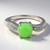 Anello in argento con Crisoprasio Imperiale